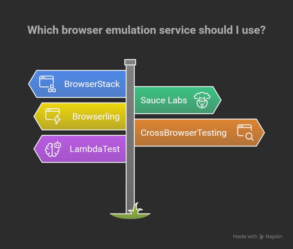 Online web browser emulator services